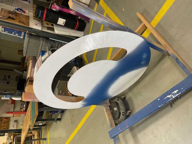 Paritally painted main face